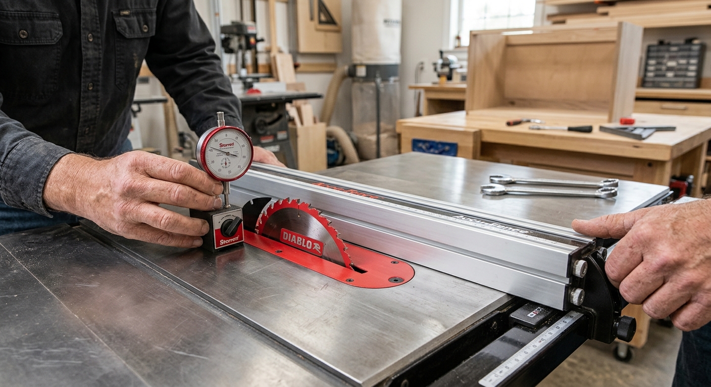 Step 2: Set the Fence Parallel to the Blade