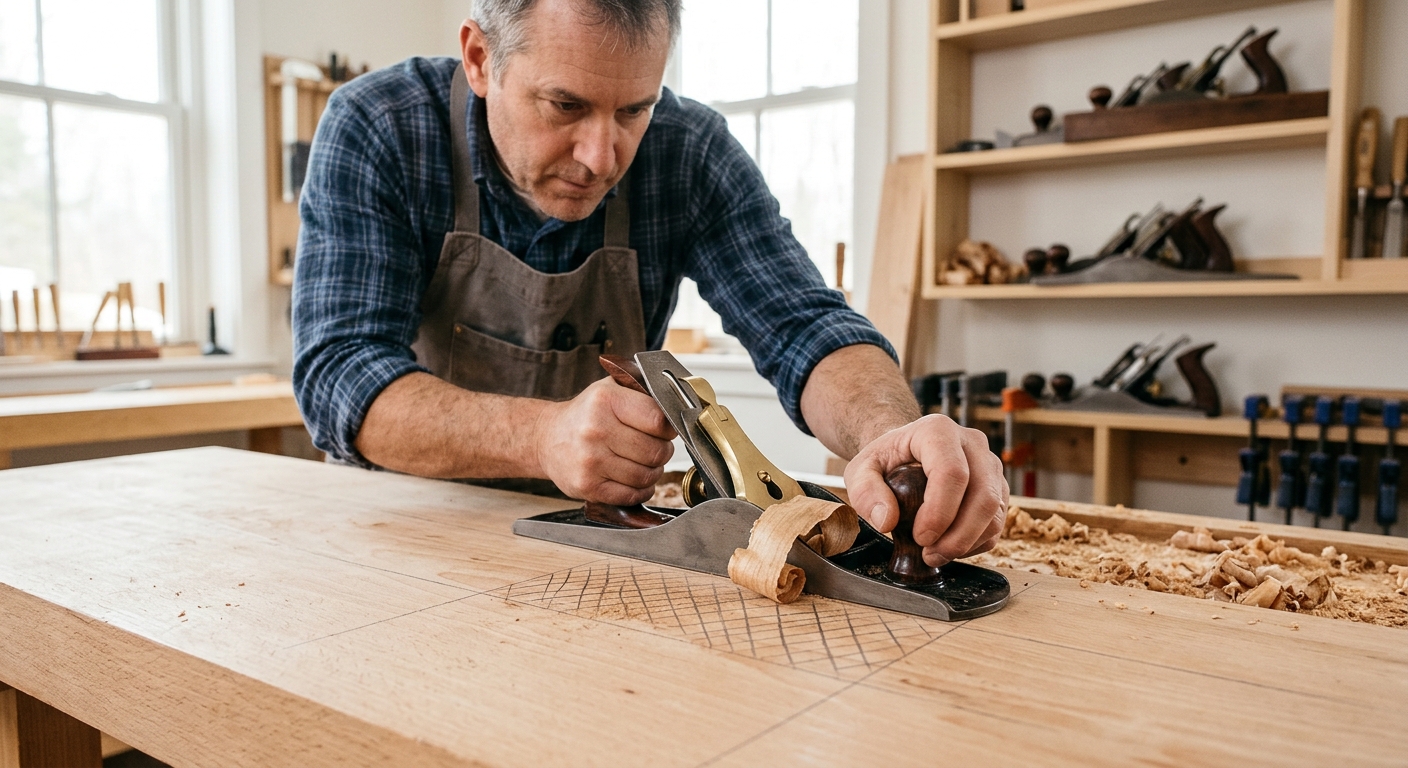 Step 2: Remove the High Spots with a Jack Plane