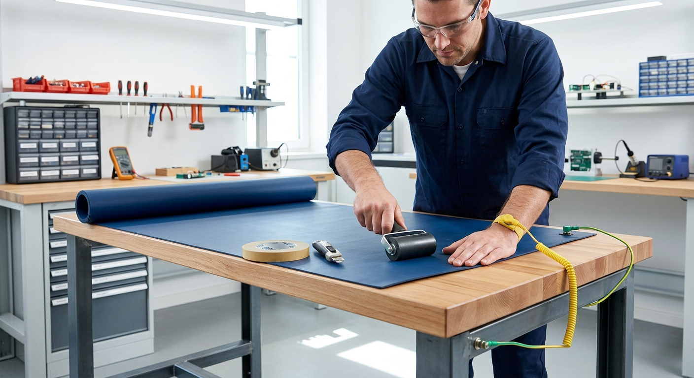 Step 2  –  Install the ESD Work Surface