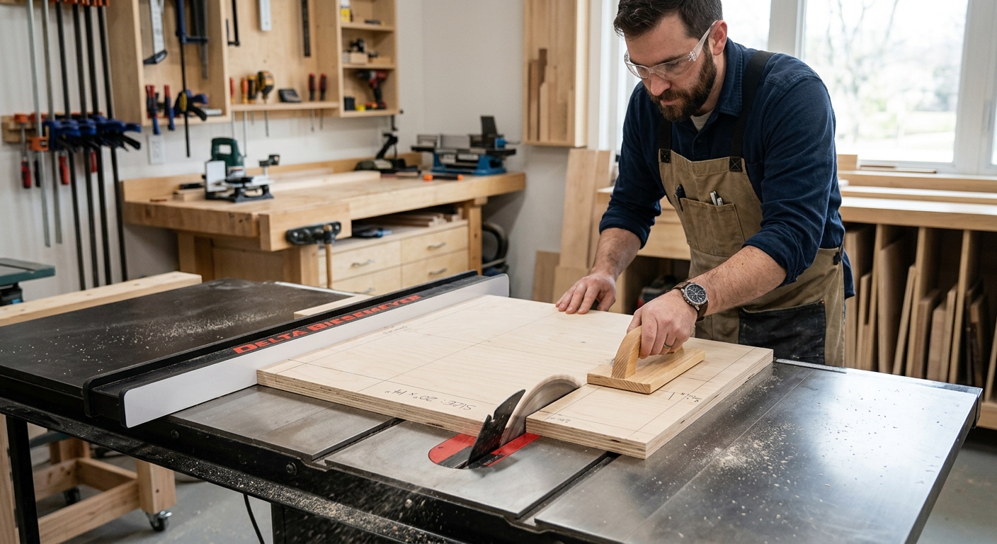 Step 1  –  Size and Cut the Main Table