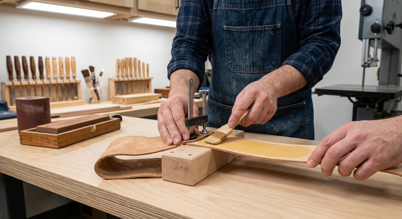 Step 4  –  Mount the Leather Strop