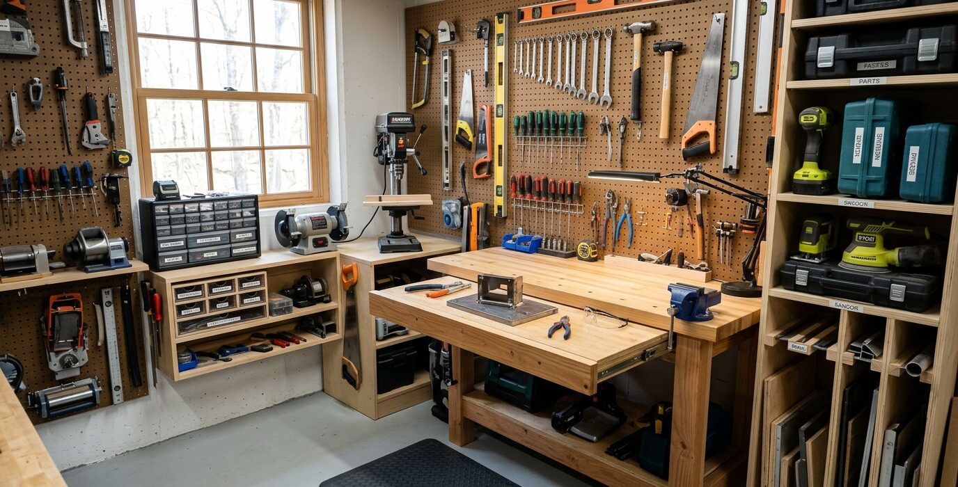 How to Organize a One-Car Garage Into a Real Workshop