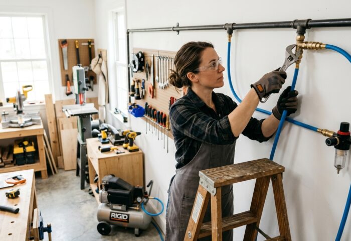 How to Run Air Lines Through a Shop for Pneumatic Tools