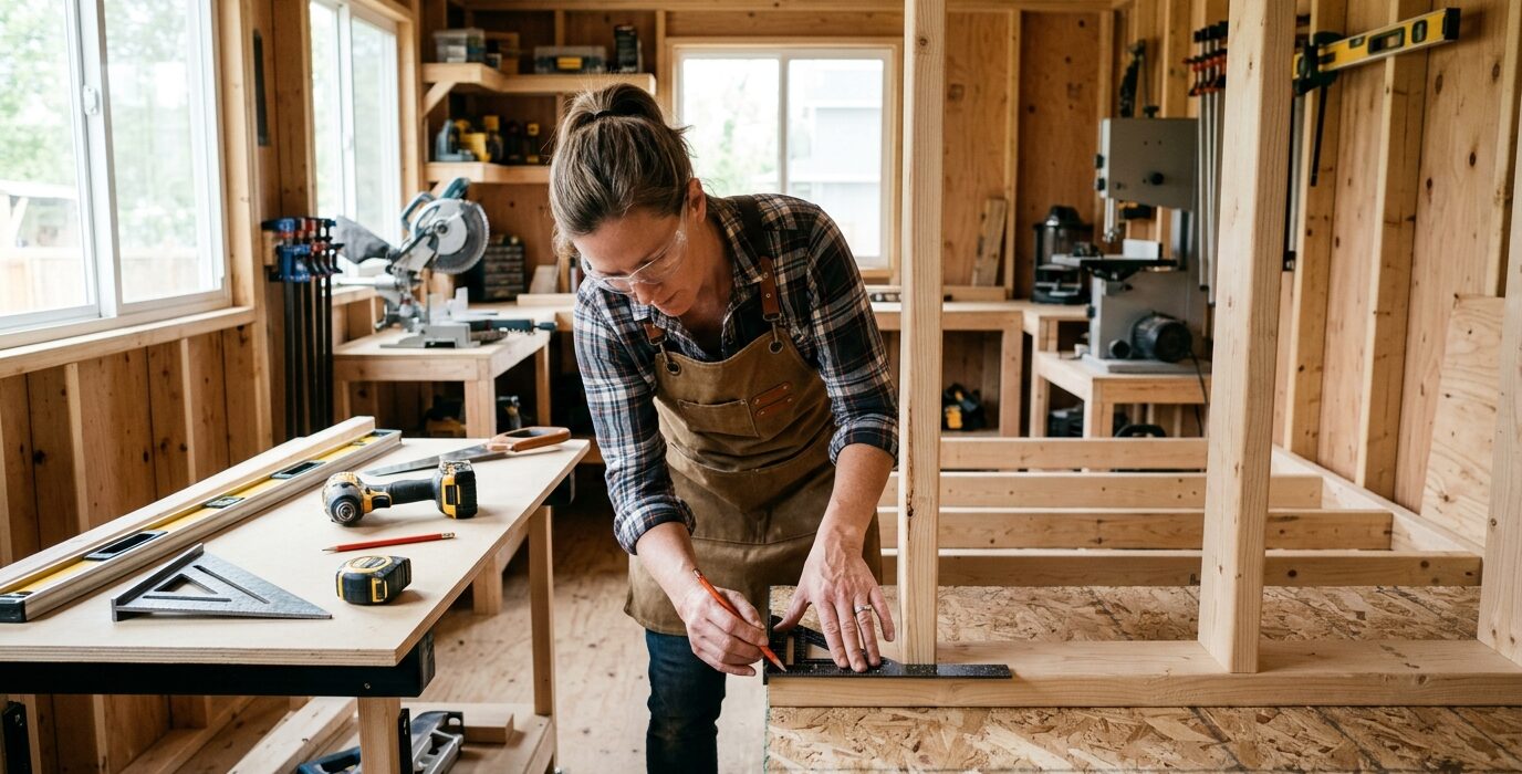 How to Build a Woodworking Shop in a 10x10 Shed