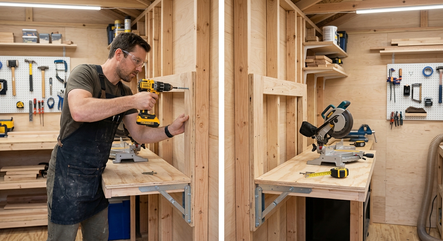 Step 2: Install Fold-Down or Wall-Mounted Stations