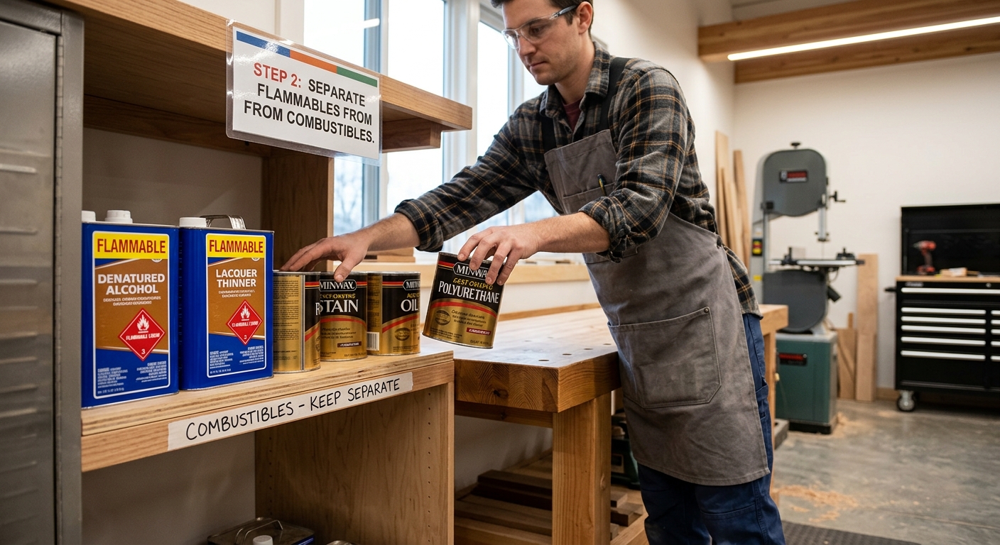Step 2  –  Separate Flammables from Combustibles