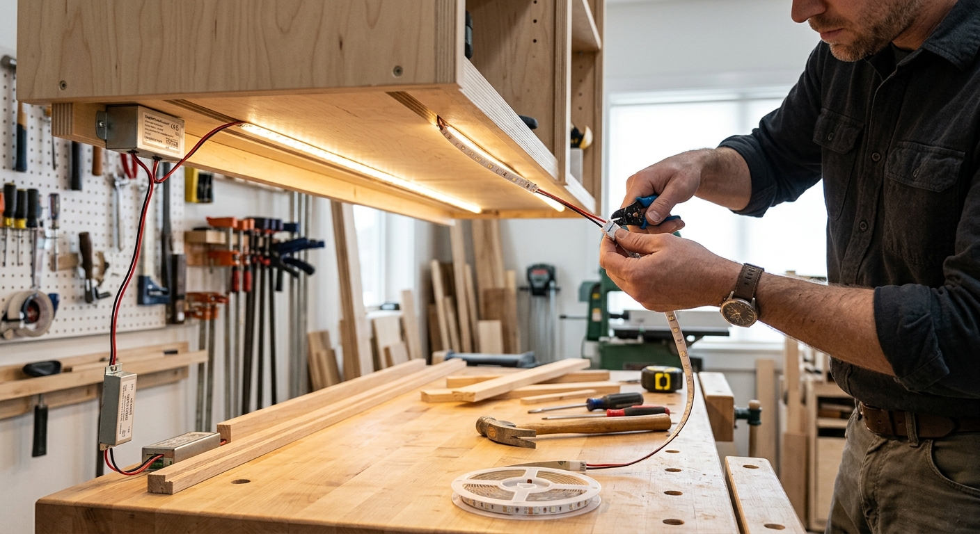 Step 3  –  Under-Cabinet LED Strips