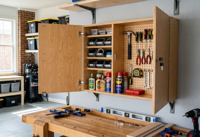 How to Build a Shop Supply Cabinet with Locking Doors