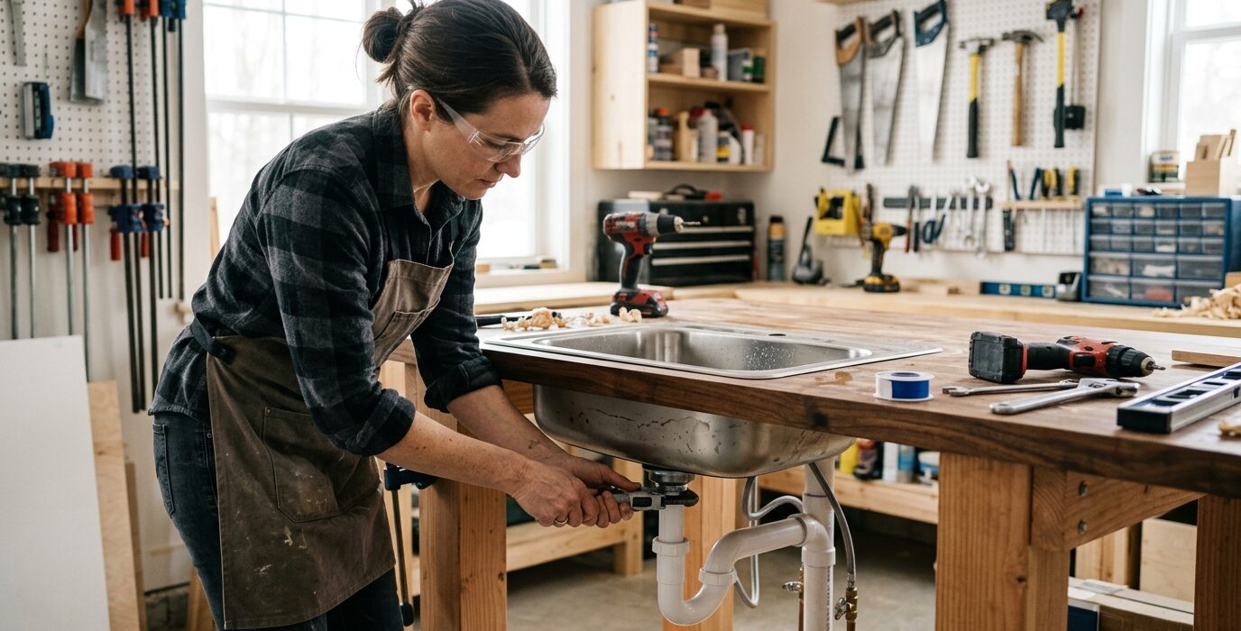 How to Add a Shop Sink for Cleanup