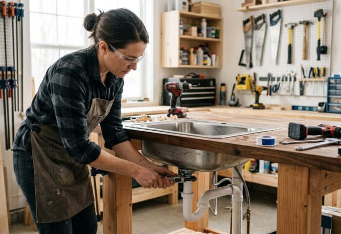 How to Add a Shop Sink for Cleanup