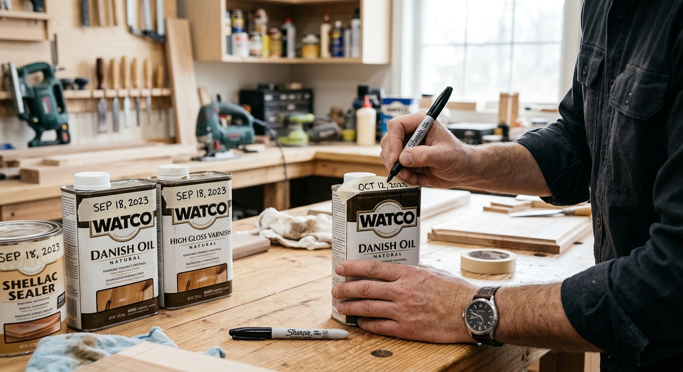 Step 4  –  Label Finishing Cans Before First Use