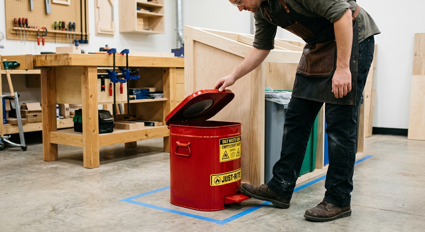 Step 2  –  Set Up the Oily Rag Container First