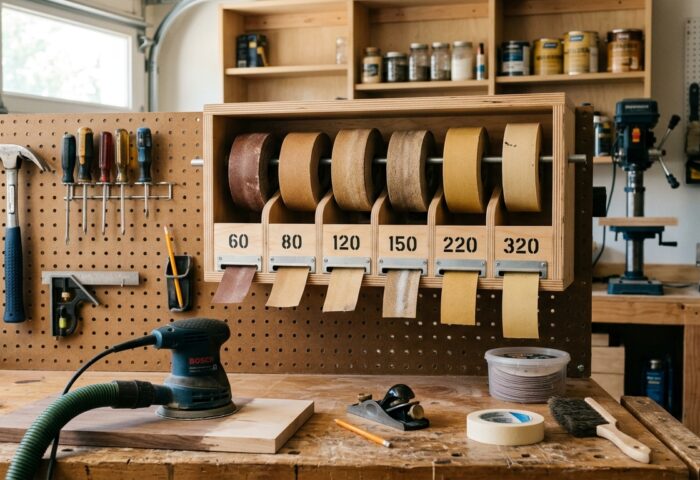 Build a Sandpaper Dispenser for the Workbench Wall