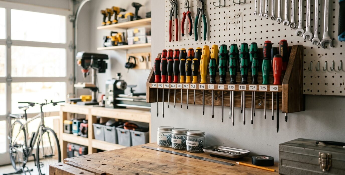Build a Screwdriver Rack for the Workshop Wall