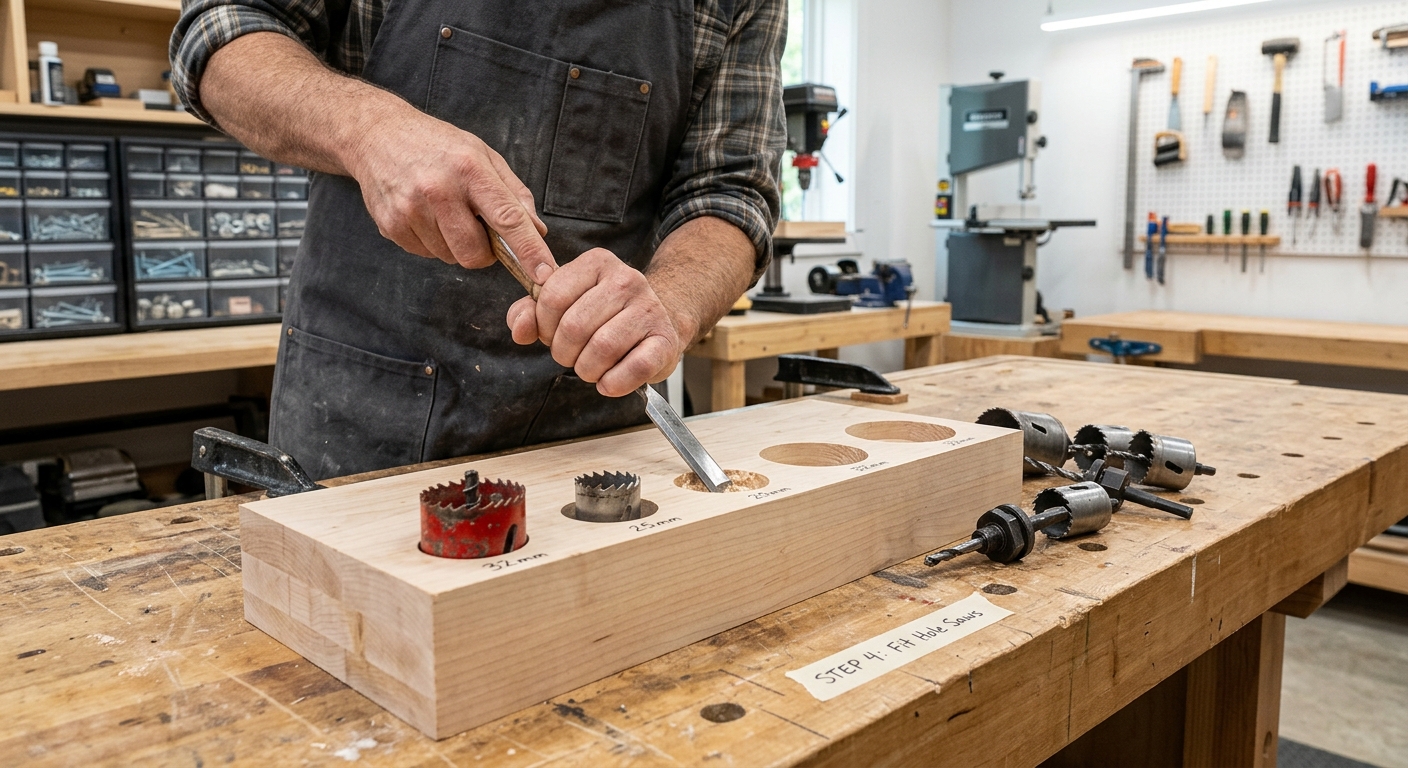 Step 4  –  Hole Saw Storage