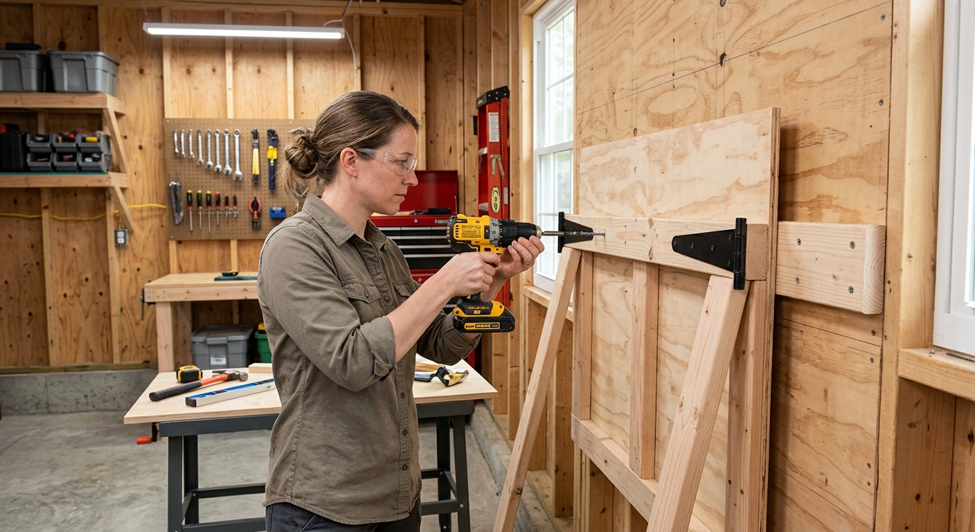 Step 5  –  Build a Fold-Down Workbench
