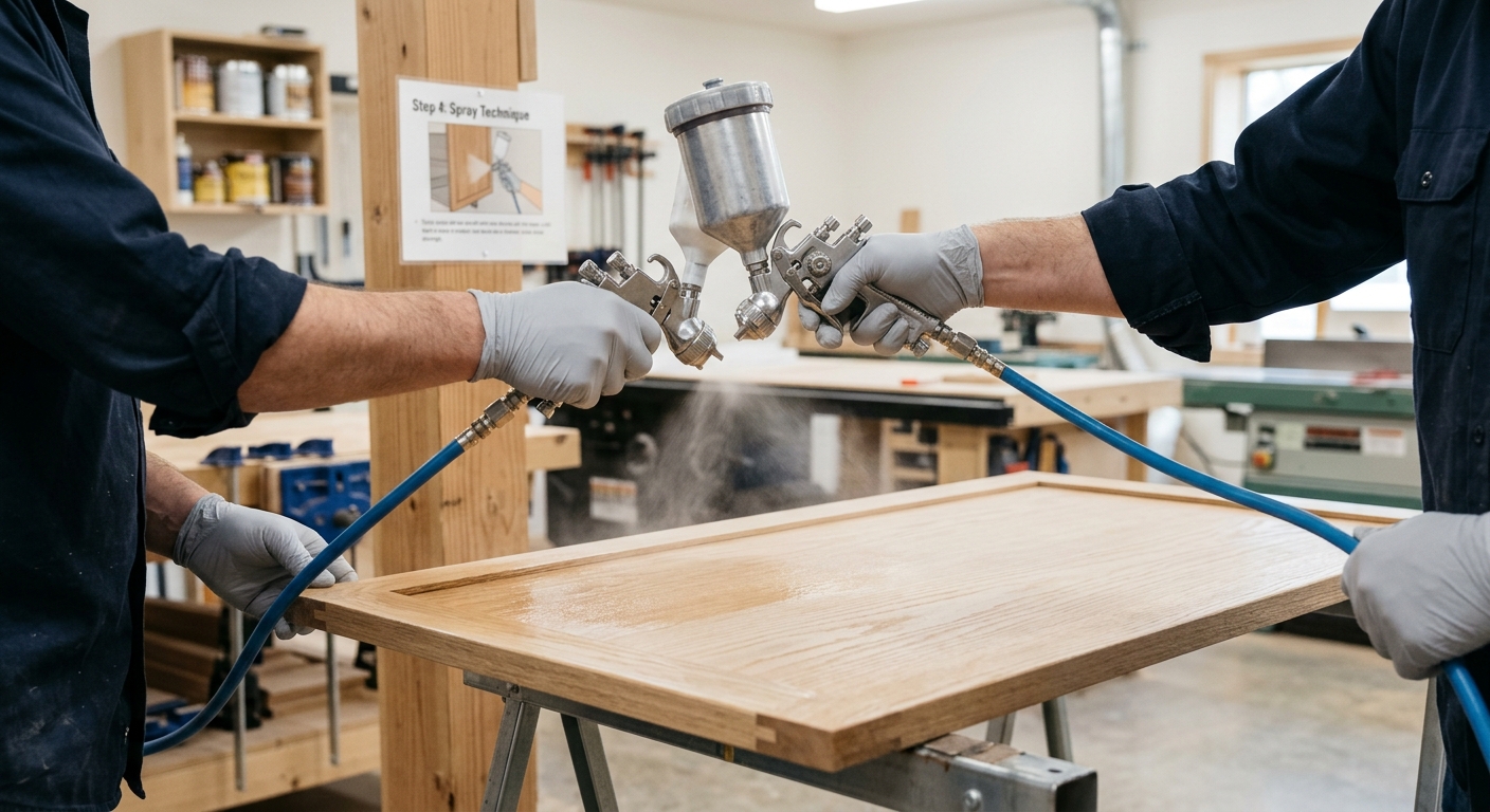 Step 4  –  Spray Technique