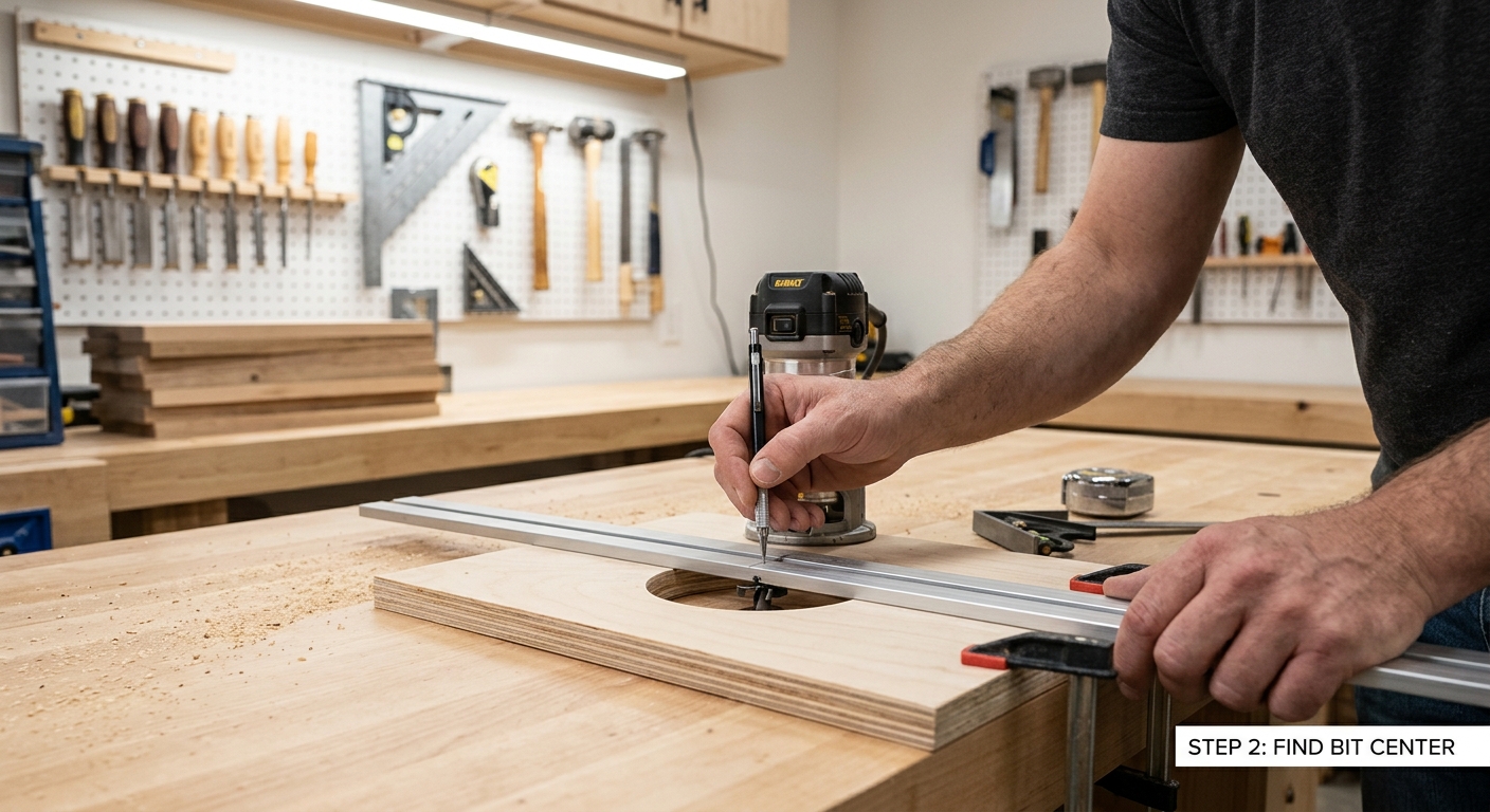 Step 2  –  Find the Bit Center on the Bar