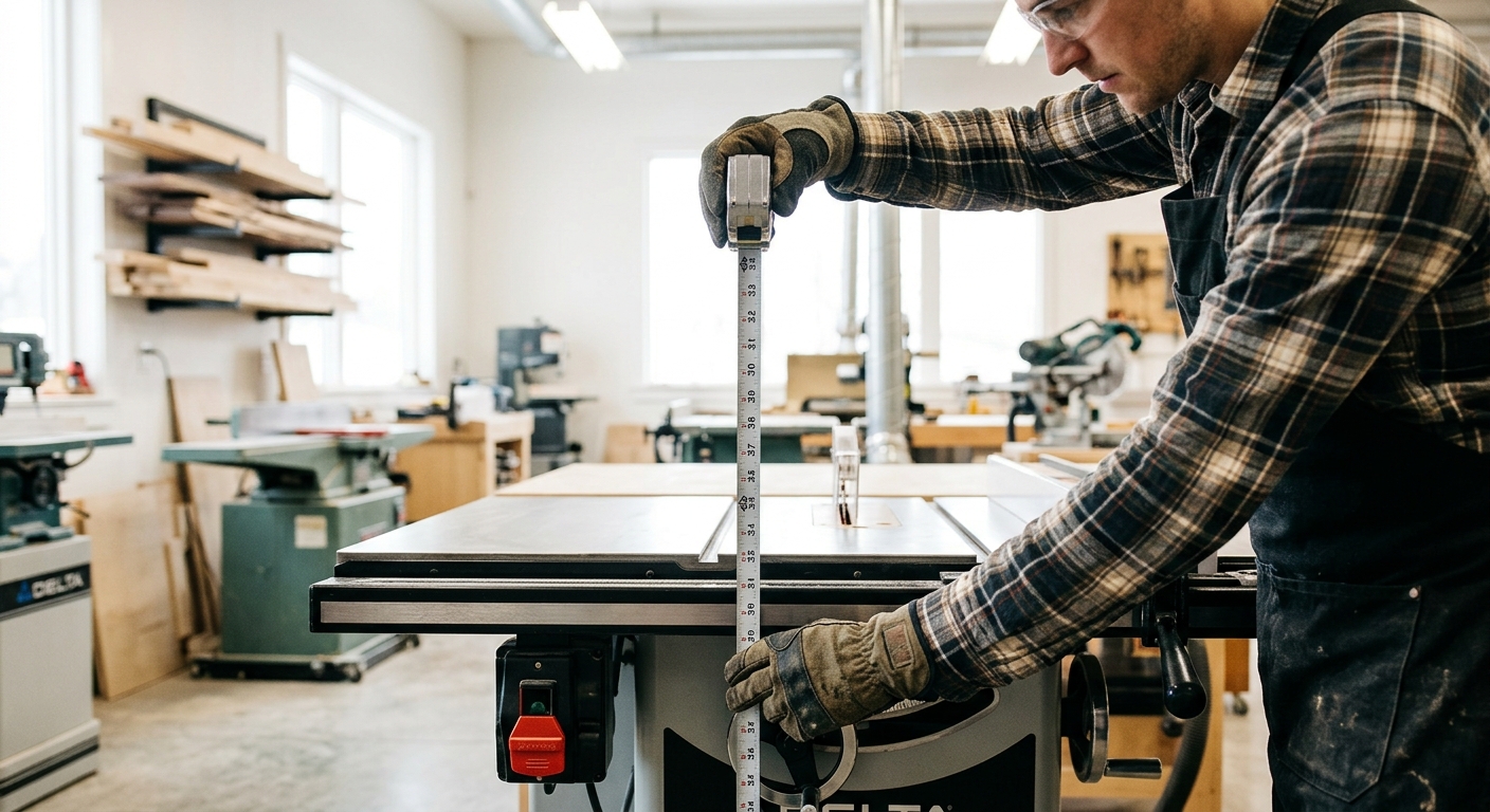 Step 1  –  Measure Your Table Saw Height
