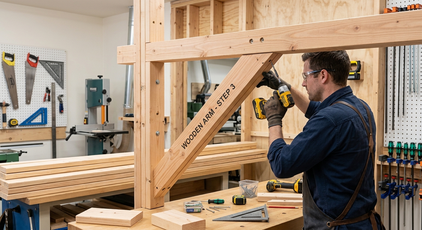 Step 3  –  The Wooden-Arm Version