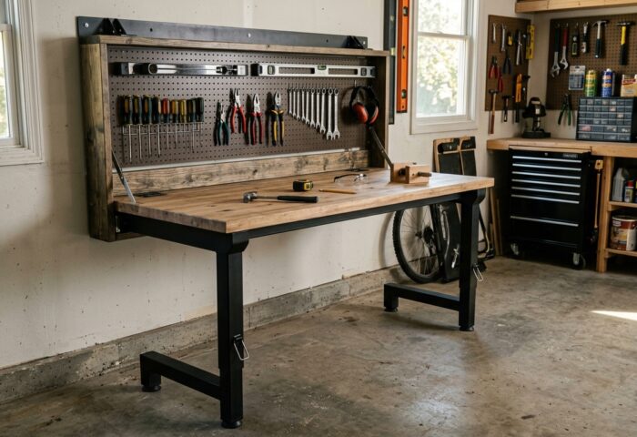 Build a Folding Wall-Mounted Workbench