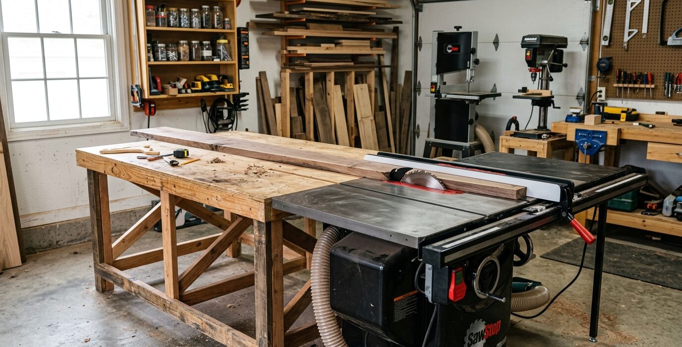 Build an Outfeed Table for Your Table Saw