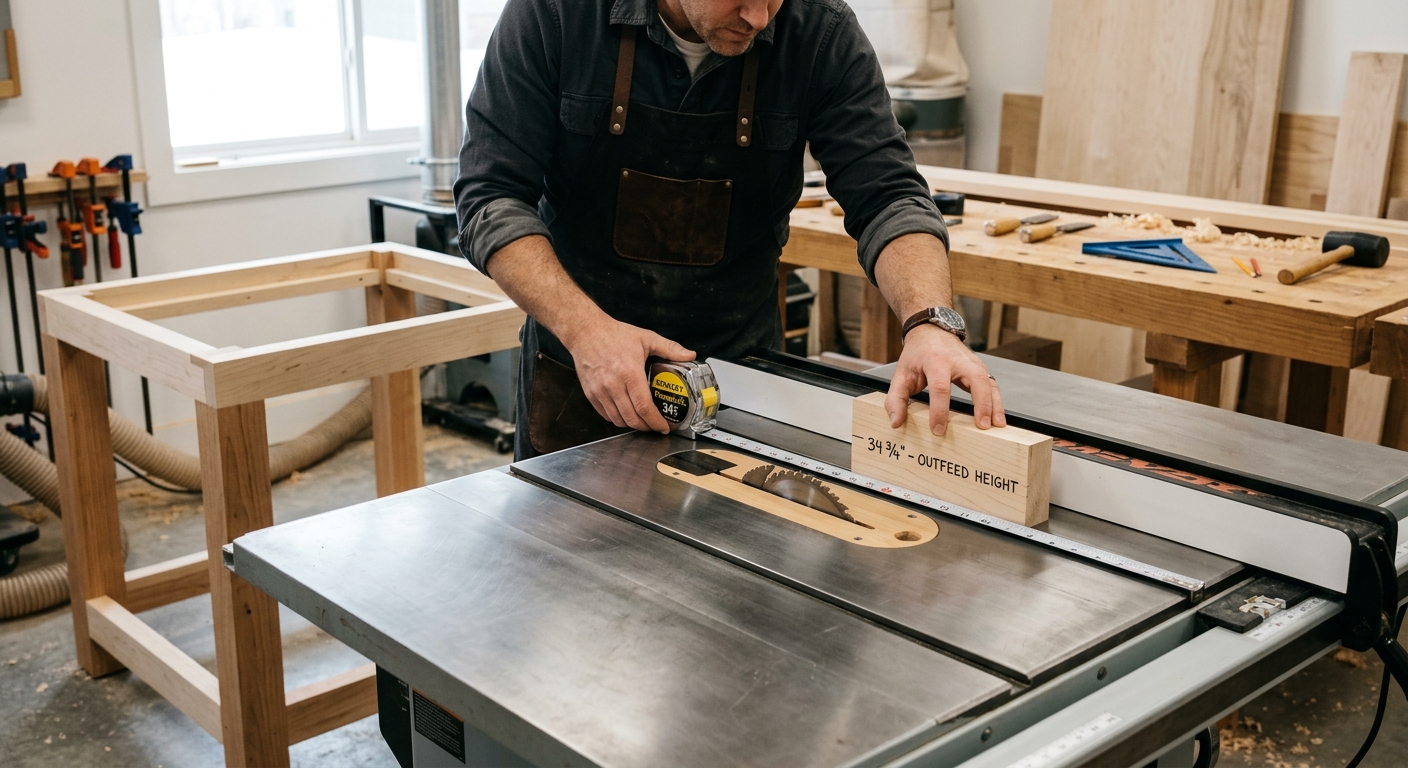 Step 1  –  Measure Your Table Saw’s Height Precisely