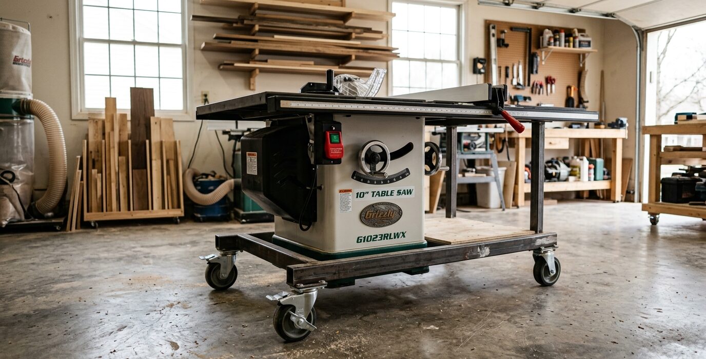 Build a Mobile Base for Your Table Saw