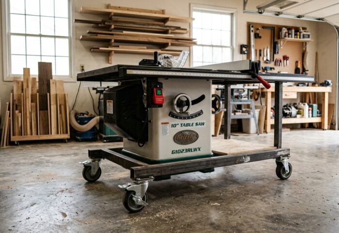 Build a Mobile Base for Your Table Saw