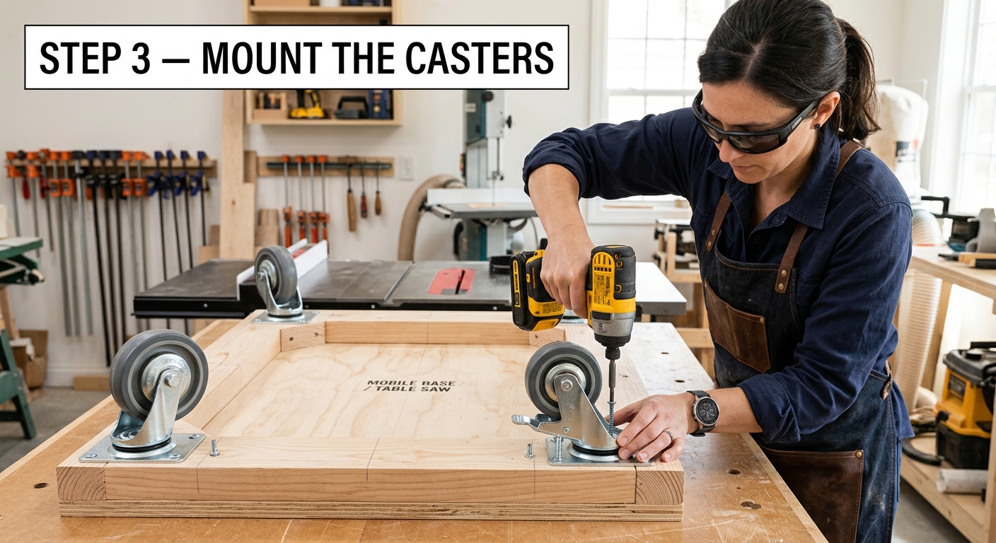 Step 3  –  Mount the Casters