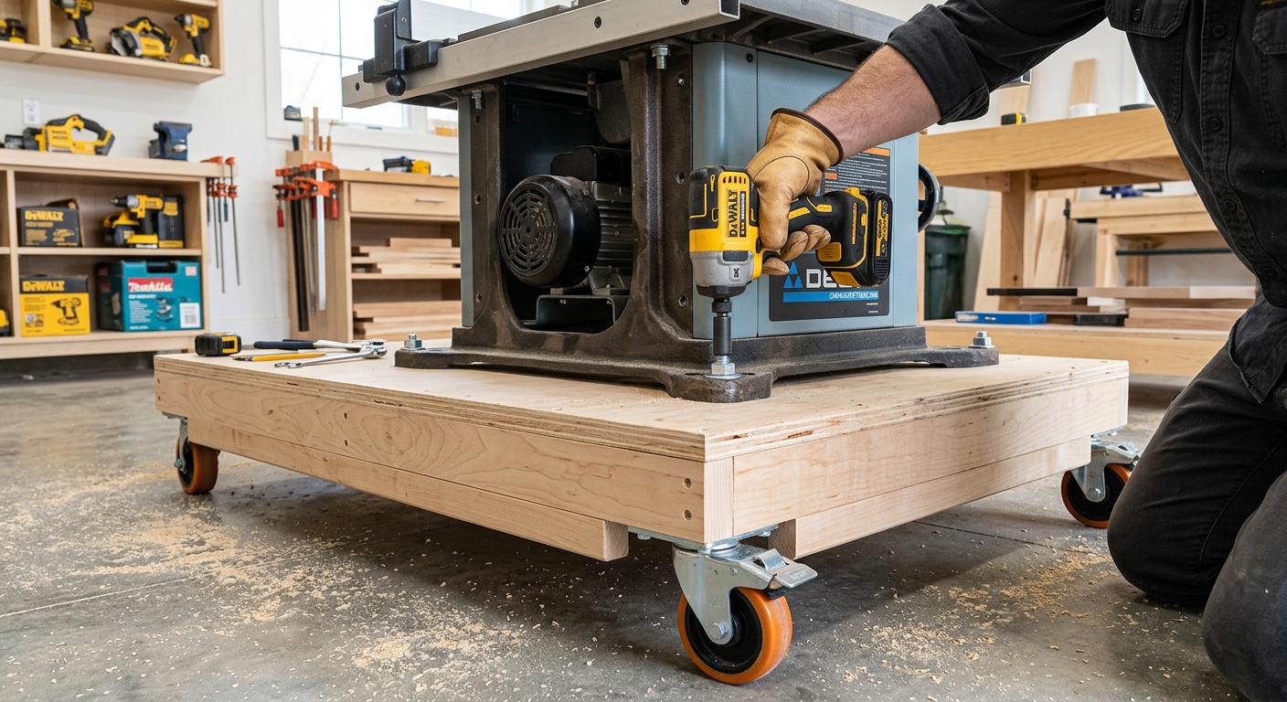Step 5  –  Attach the Saw to the Base