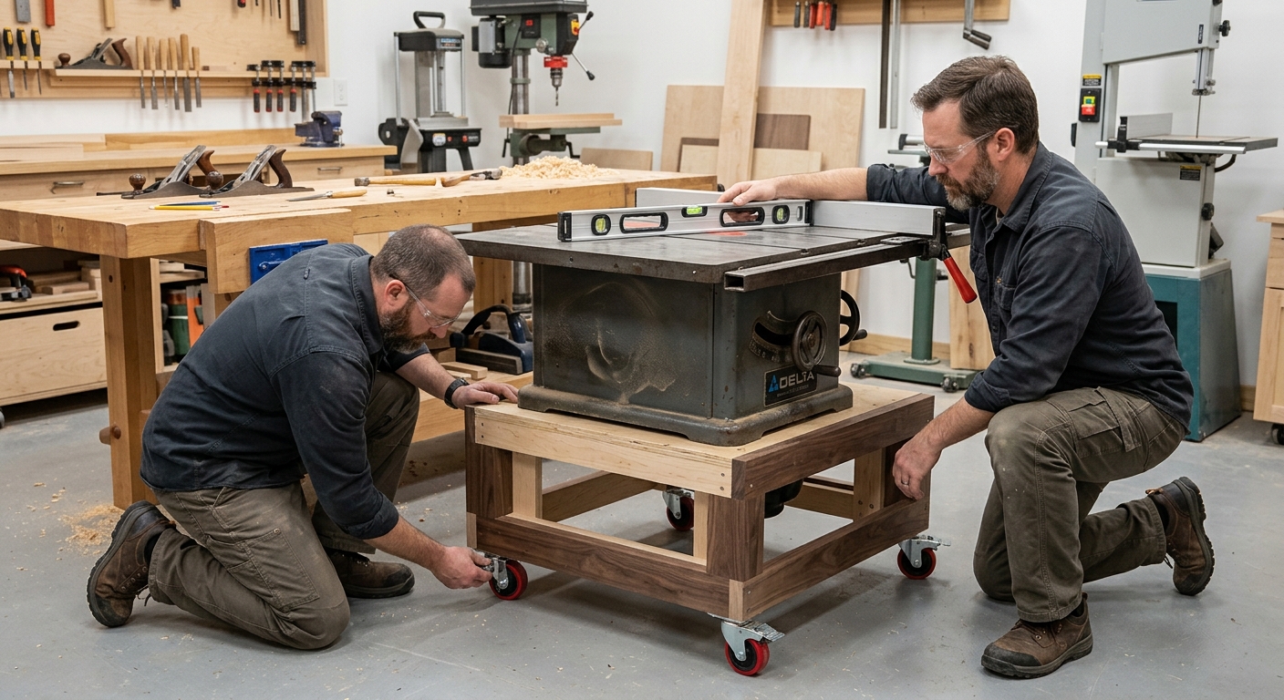 Step 6  –  Level the Saw