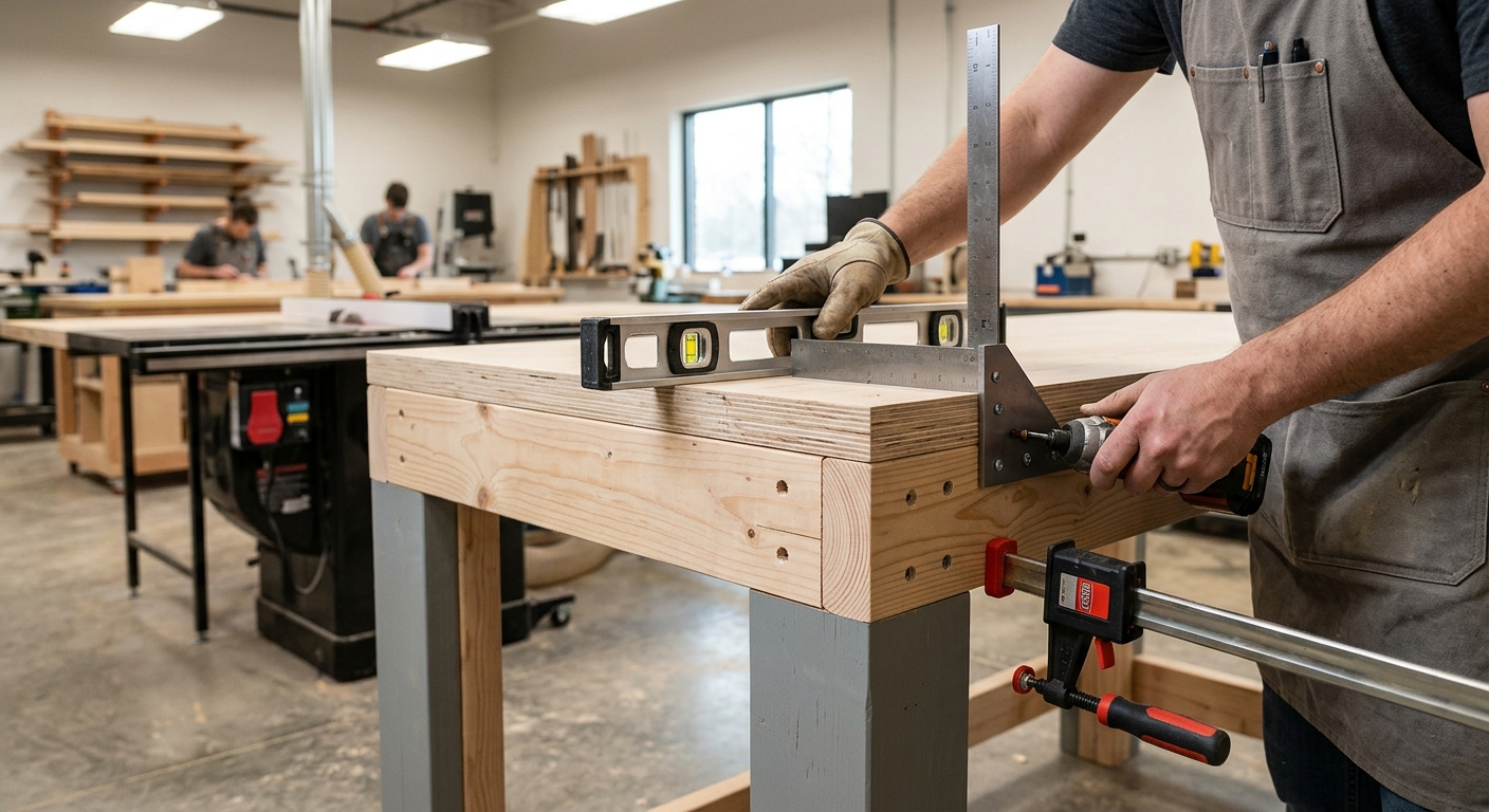 Step 2  –  Attach and Level the Top