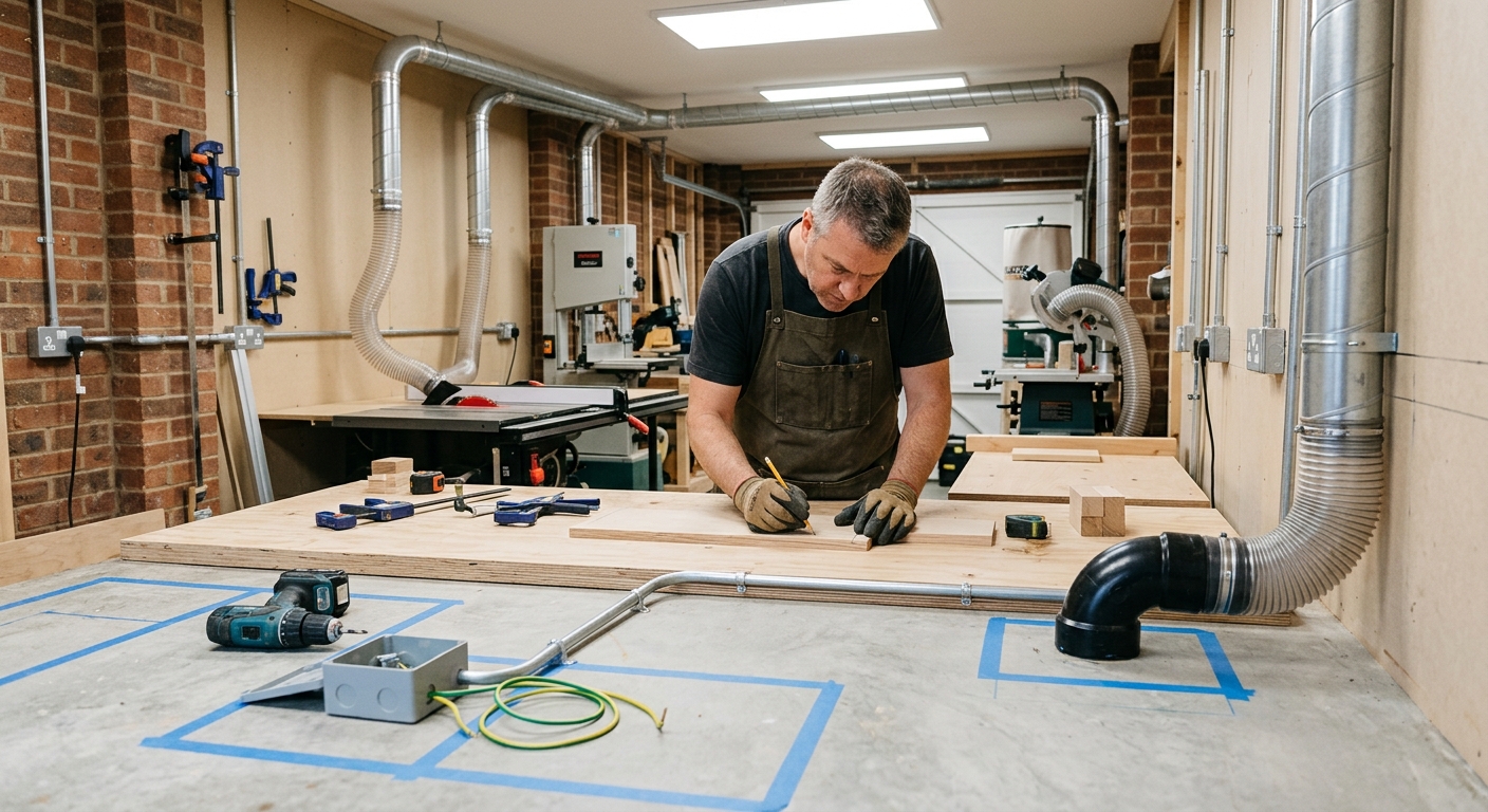Step 5: Plan Electrical and Dust Collection First