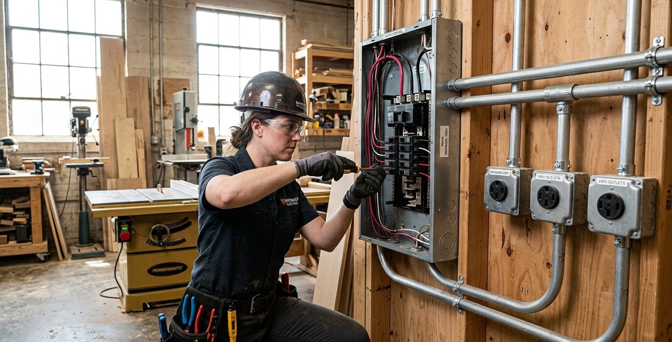 How to Add Electrical Outlets to a Garage Workshop