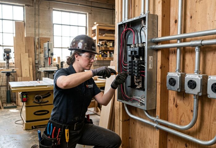 How to Add Electrical Outlets to a Garage Workshop