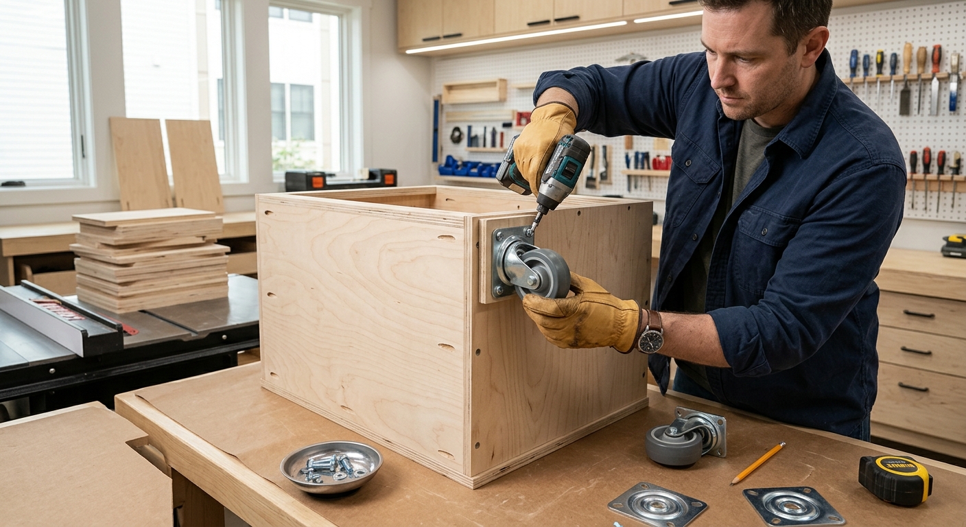Step 5: Install Casters and Top