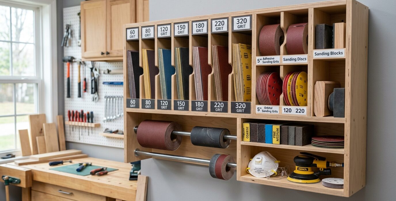 Build a Sandpaper and Abrasive Storage Station