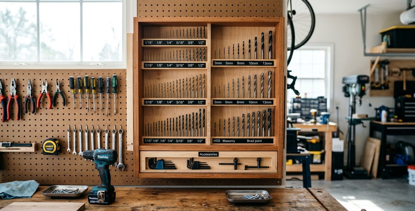 Build a Drill Bit Index Cabinet — Organized by Size