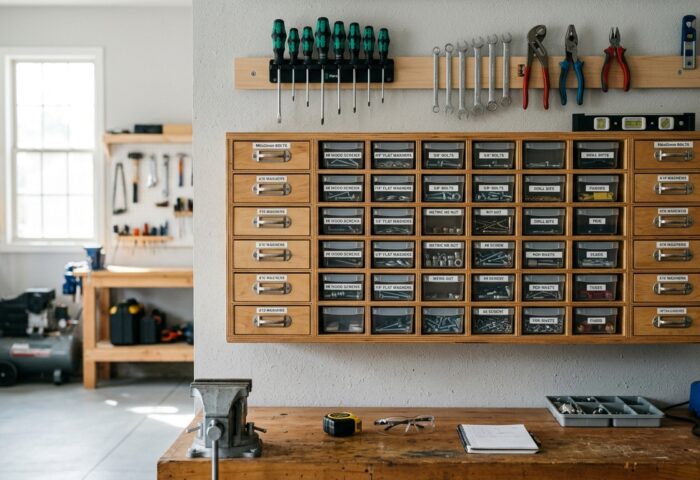 Build a Small Parts Cabinet with Bin Drawers