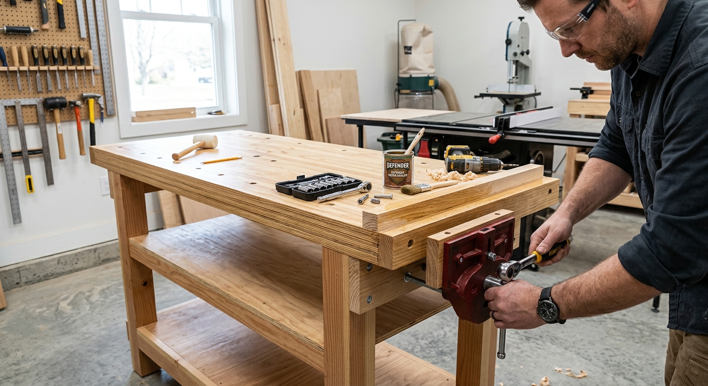 Step 5  –  Mount the Vise and Finish for Weather