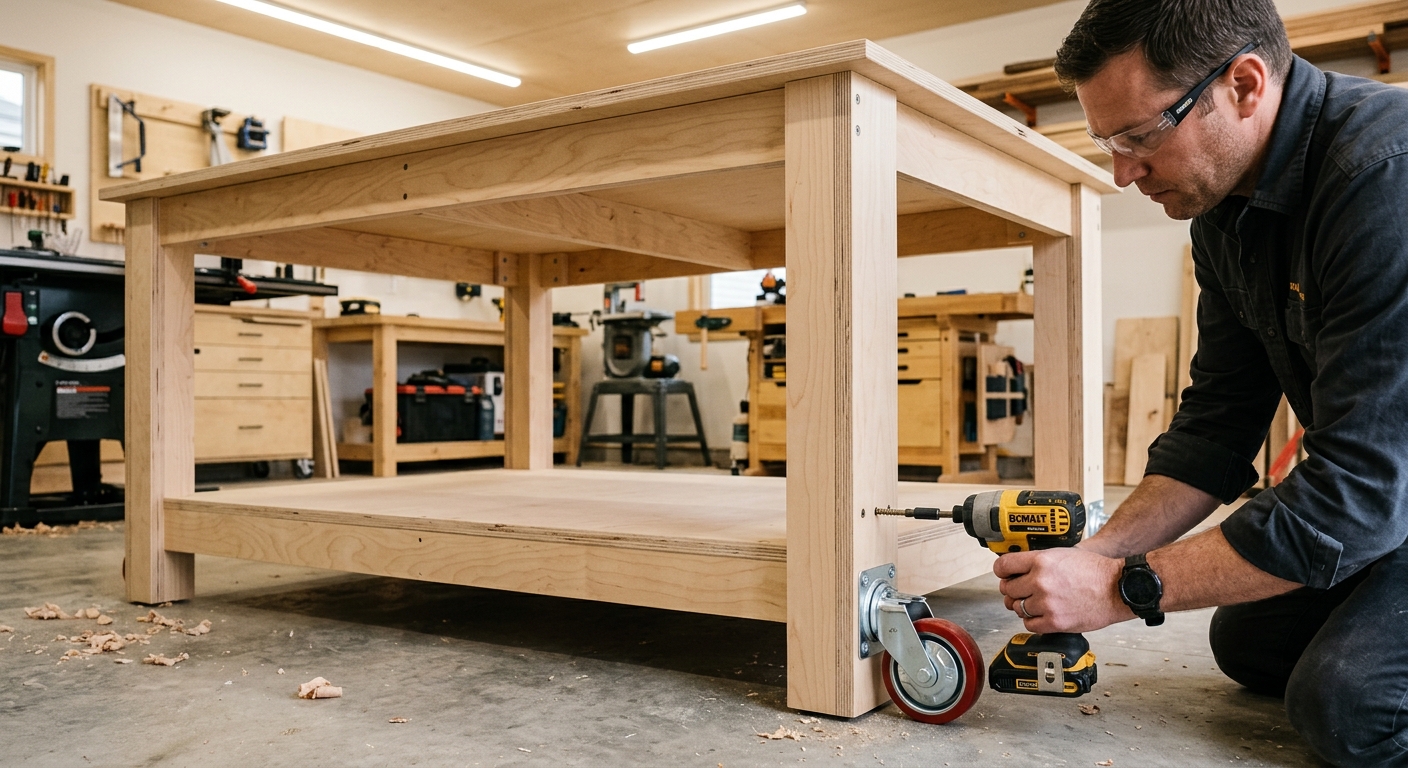 Step 4  –  Add Casters and Shelf